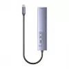 USB-C-hub Unitek H1124AGY01 met 100W PD, HDMI 2.0, 2x USB‑A, 2x USB‑C, SD/microSD-kaartlezer — aluminium