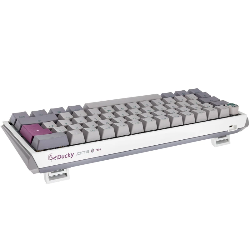 Ducky One 3 nevelgrijs Mini gaming-toetsenbord, RGB-LED - MX-Silent-Rood