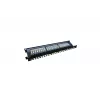 Patchpanel 19 inch 24 poorten, CAT6, S/FTP, 1U, kabelmanagement, zwart (compleet)