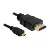 DeLOCK - video-/audiokabel - HDMI - 32 AWG - HDMI, 19-polig (M) - 19-polig Micro-HDMI (M) - 3 m (82663)