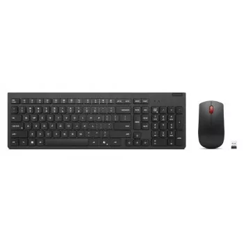 Draadloze toetsenbord- en muisset Lenovo Essential Wireless Combo Gen2 — zwart, compacte layout, draadloze verbinding