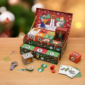 Opbergbox-adventskalender Paladone PP15749MCF Minecraft 24 verrassingen