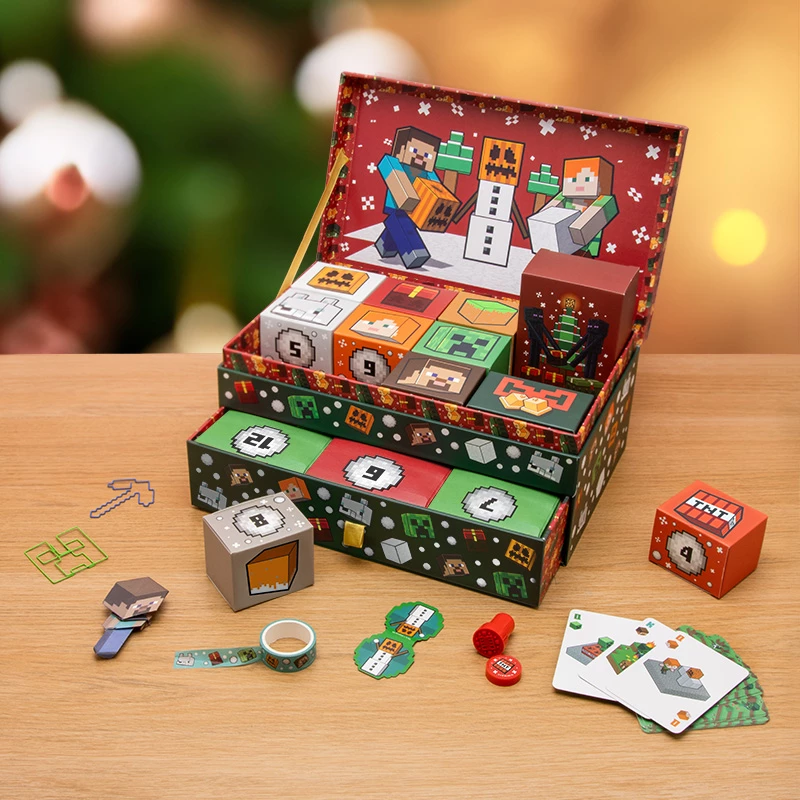 Opbergbox-adventskalender Paladone PP15749MCF Minecraft 24 verrassingen