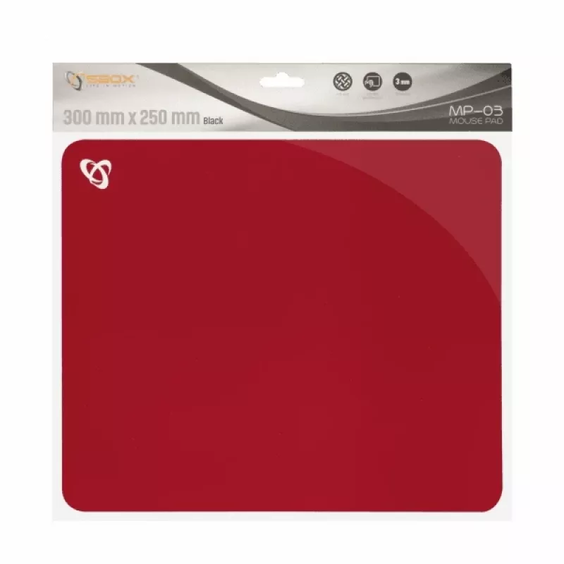 Sbox MP-03R gel-muismat rood