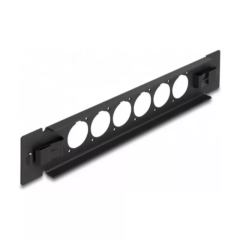 Patchpaneel DeLOCK 10 inch D-type 6 poorten gereedschapsloos zwart