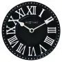 NeXtime klok 5187zw London Table, Ø16 cm, wand, zwart/wit