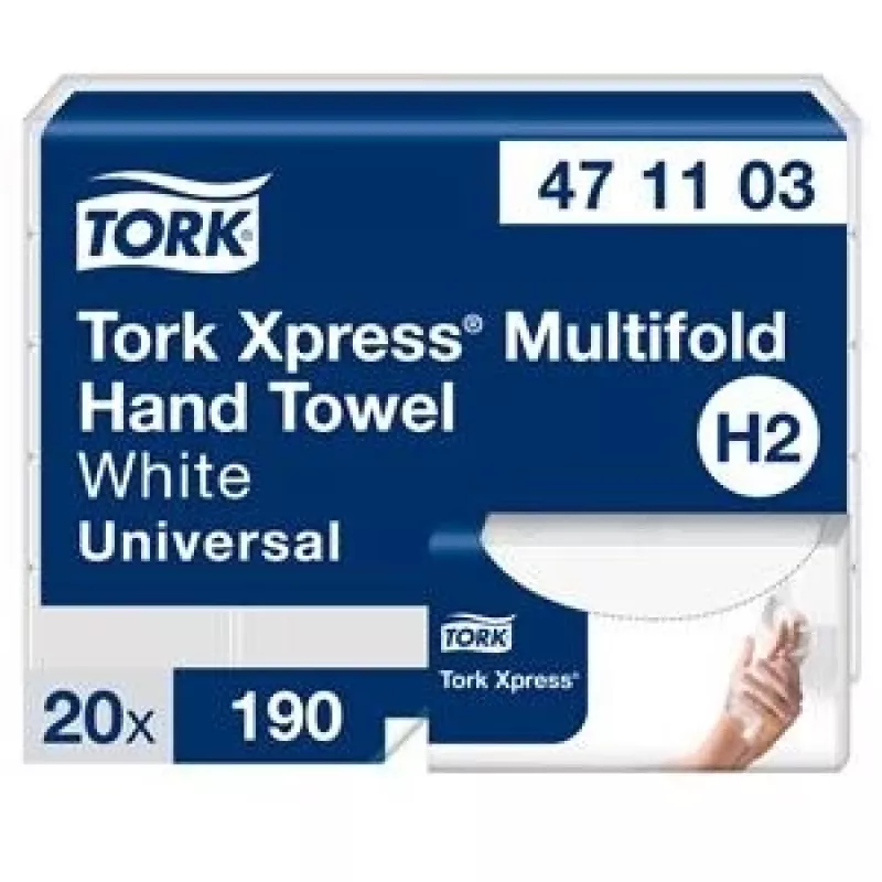 Vouwhanddoekpapier Tork Xpress Multifold Universal H2 2-laags, 23,4 x 21,3 cm (20 st.)