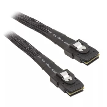 SilverStone CPS02 - SATA- / SAS-kabel - met sidebands - SAS 12Gbit/s - 4-lane - 4 x Mini SAS (SFF-8087) (W) naar 4 x Mini SAS (SFF-8087) (W) - 50cm - S