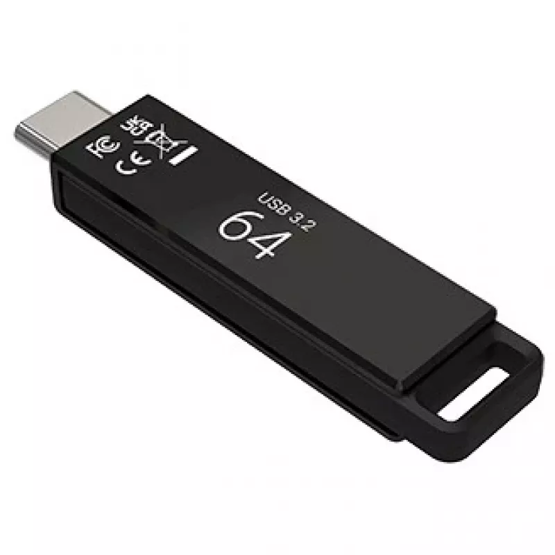 PNY Elite-X USB-stick 64 GB USB Type-C 3.2 Gen 1 (3.1 Gen 1) zwart (P-FDI64GELTXC-GE)