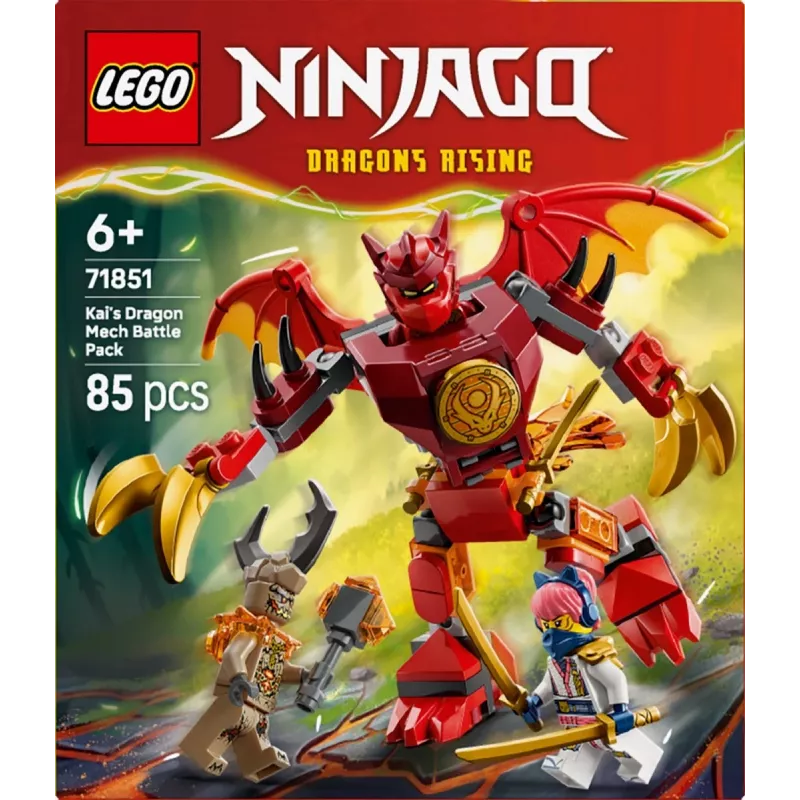 LEGO NINJAGO 71851 Kais draken-mech-battlepack