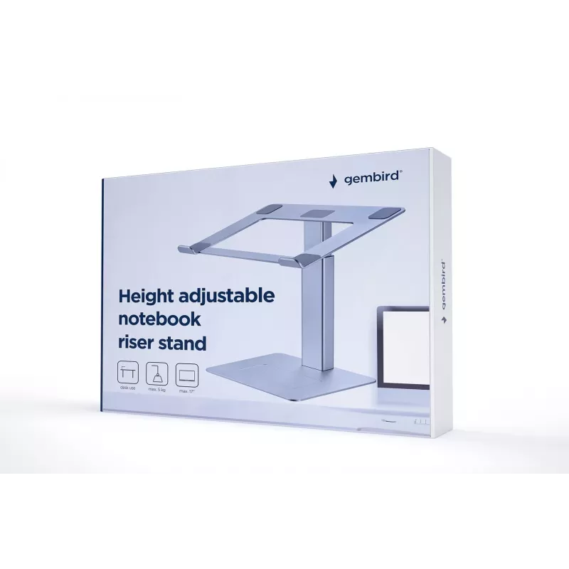 Gembird NBS-D1-02 Laptopstandaard zilver 39,6 cm (15,6 inch)