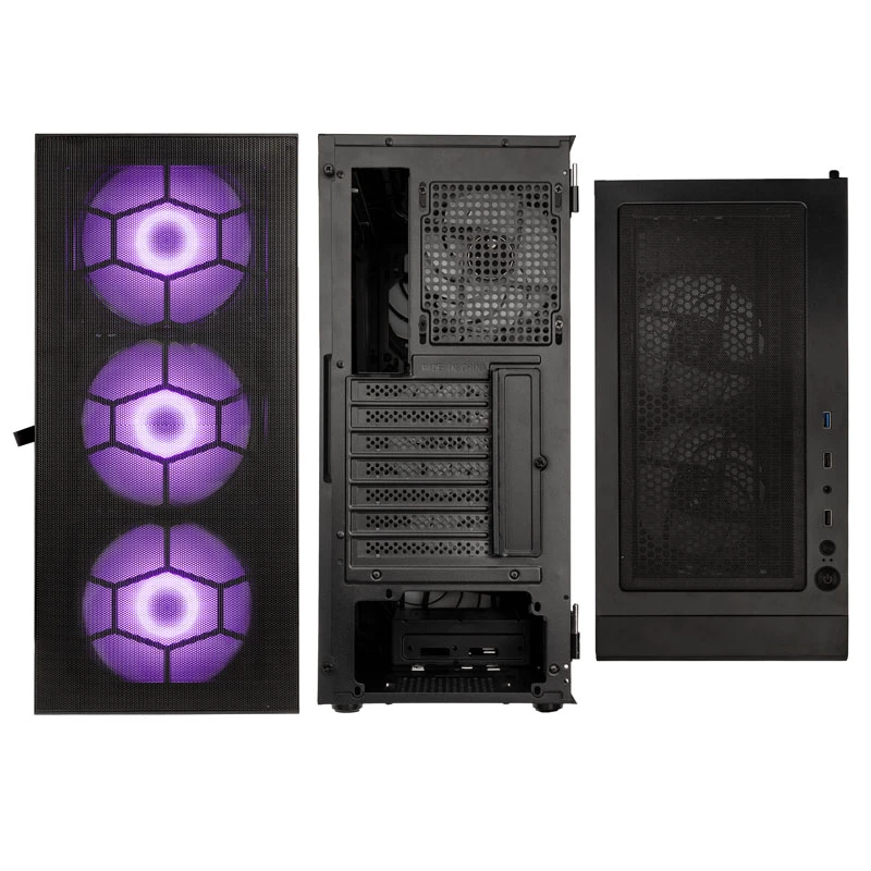Kolink Observatory HF Plus Mesh ARGB midi-tower - zwart