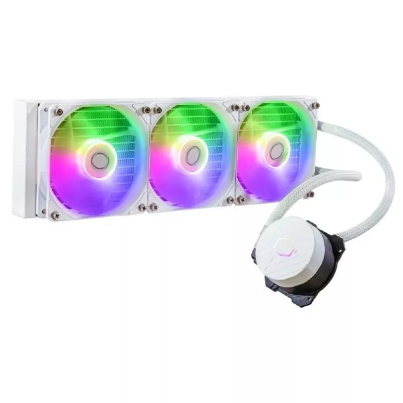 Vloeistofkoelset Cooler Master MasterLiquid 360L Core ARGB wit 12 cm ventilator