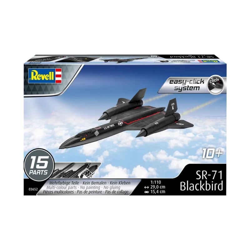 Revell 1/110 schaal Lockheed SR-71 Blackbird Easy Click modelbouwpakket