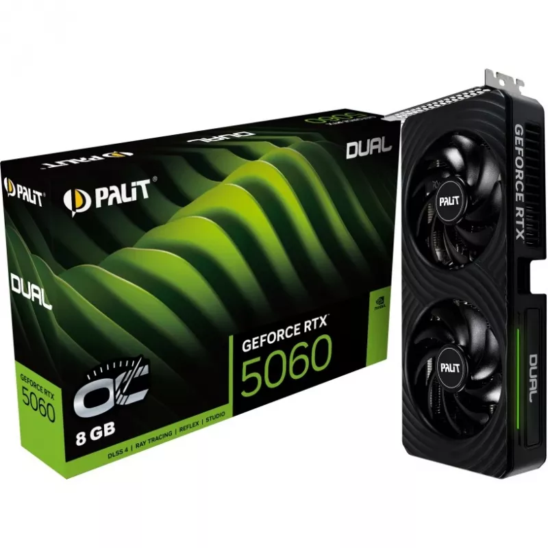 Palit GeForce RTX 5060 Dual OC 8GB GDDR7 grafische kaart