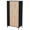 Kledingkast cama meble Cama v, zwart frame, 4 planken, 900×550×1840 mm