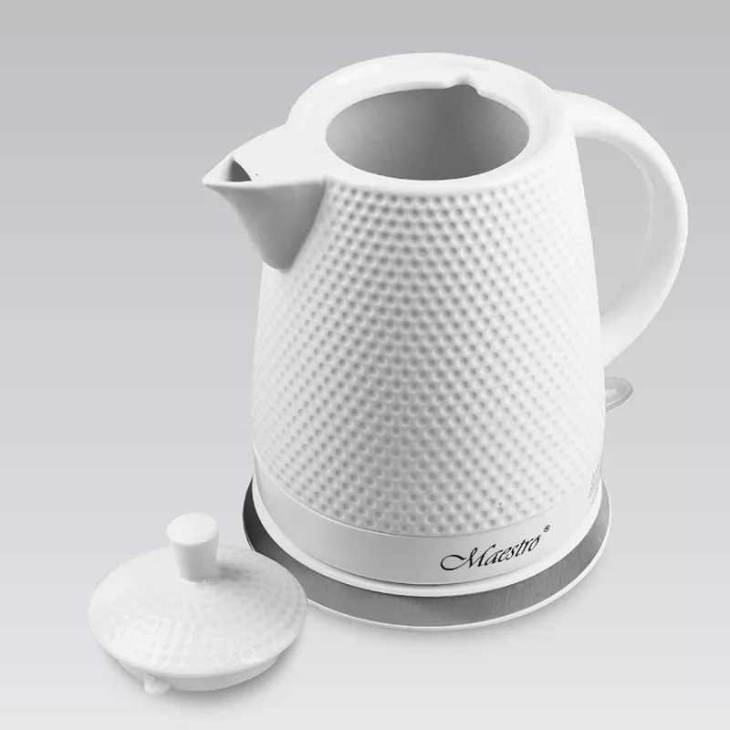 Maestro MR-069-WHITE keramische elektrische waterkoker, 1,5 L, 1500 W, wit