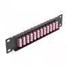 Glasvezel patchpaneel DeLOCK 10 inch 12 poorten LC quad violet 1U zwart