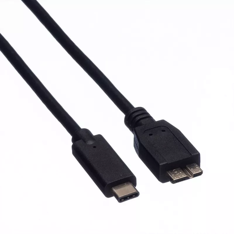 ROLINE - USB-kabel - USB Type-C (M) naar Micro-USB Type-B (M) - 50 cm - zwart (11.02.9005)