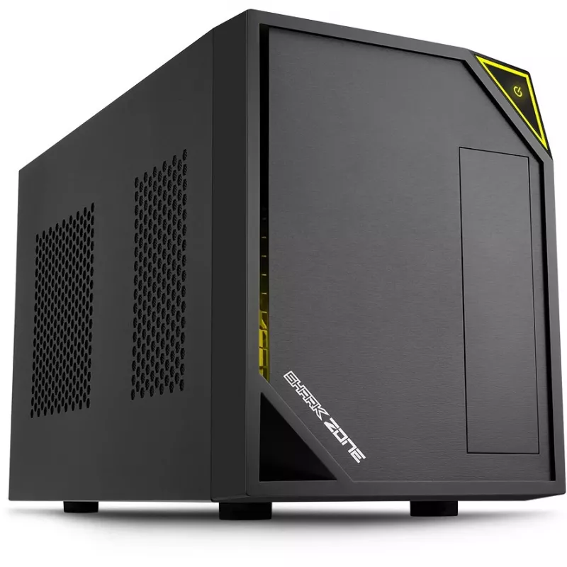 PC-behuizing Sharkoon SHARK ZONE C10 Mini-ITX zwart, geel