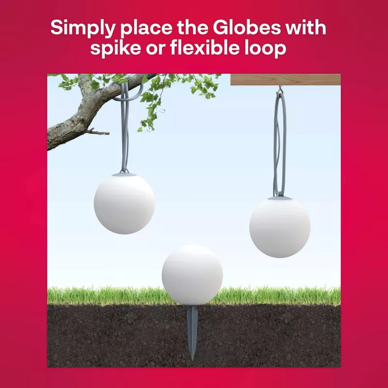 Outdoor Smart Globe Light kleur 3-pack, LED-licht vervangt 33 watt