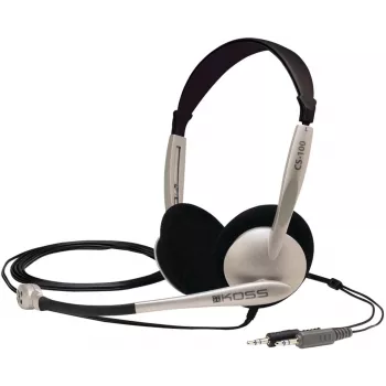 Koss CS100 bedrade on-ear hoofdtelefoon met microfoon, zwart/goud