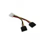 Synergy21 kabel SATA-stroomkabel 4pin -> 2 x 15pin (recht) **