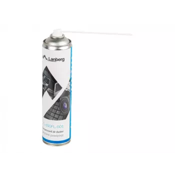 Persluchtspray LANBERG CG-600FL-001 — 600 ml, voor pc-reiniging, zwart/blauw/wit