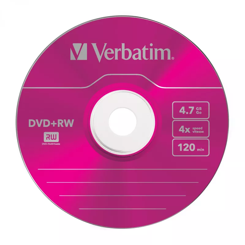 VERBATIM 43297 Verbatim DVD+RW slank Jewel Case 5 4.7GB 4x kleur