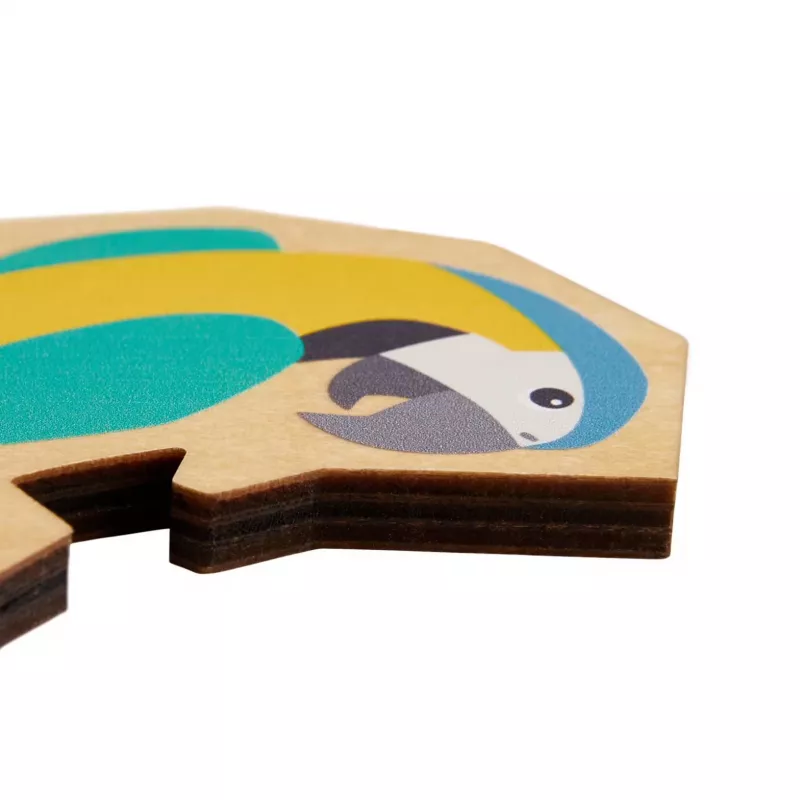 Puzzel 2 in 1 papegaai