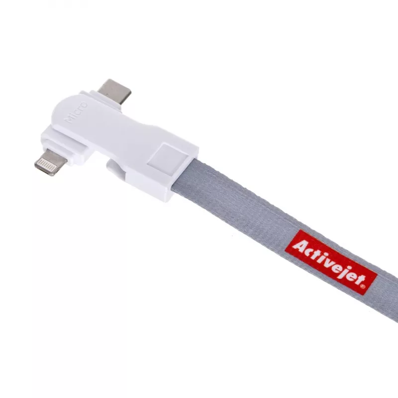 Activejet lanyard met oplaadkabel 3-in-1 telefoonoplader