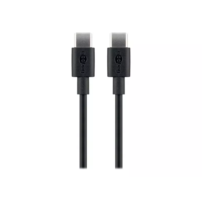 Wentronic goobay - USB-kabel - USB-C (M) naar USB-C (M) - USB 2.0 3 A - 0,5 m - zwart (66316)