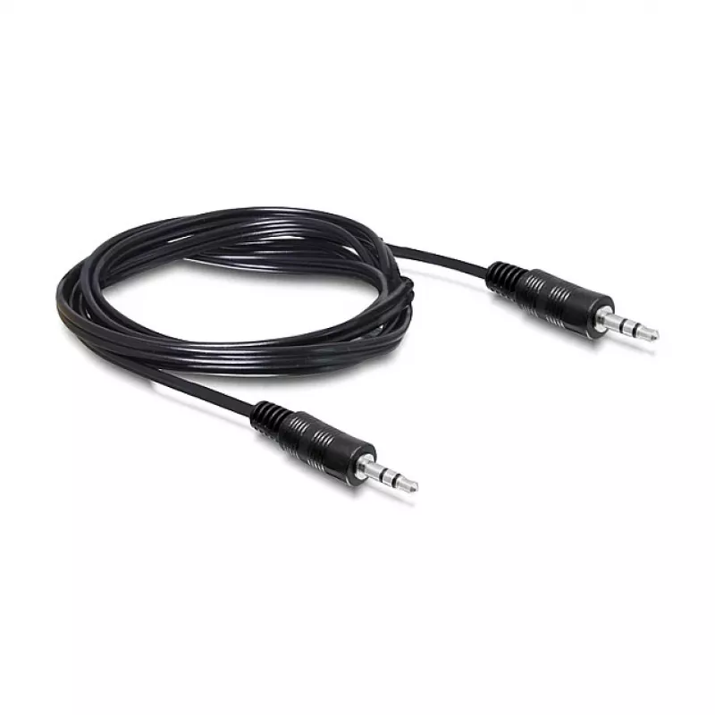 Audiokabel DeLOCK 84438 5m 3,5 mm stekker naar stekker zwart