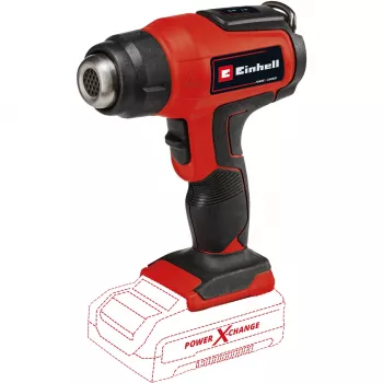 Power X-Change accu-heteluchtpistool TE-HA 18 Li-Solo, 18 volt, heteluchtblazer rood/zwart, zonder accu en oplader