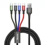 USB-kabel Baseus Fast 4in1 2xUSB-C / Lightning / Micro 3.5A 1.2m (zwart)