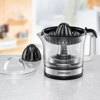 Rommelsbacher citruspers, 30 watt, 0,6 liter, rechts-/linksdraaiend, twee perskegels (ZP 50)