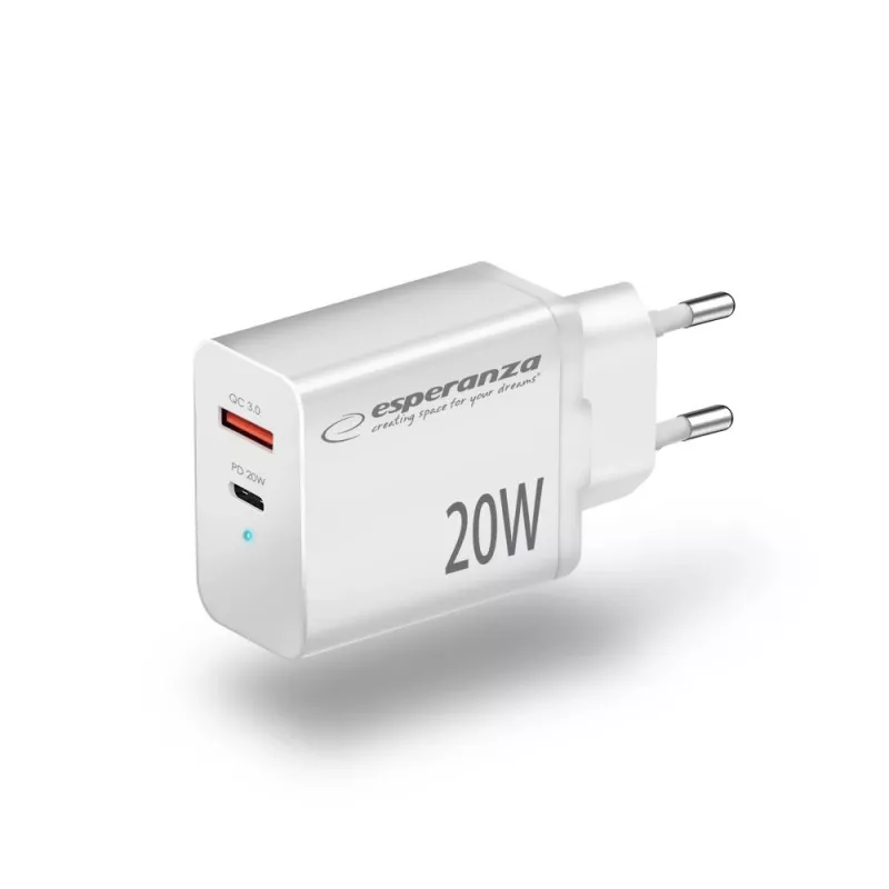 Esperanza EZC105W netlader 20W wit