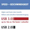 Hama 123900 USB 3.0-kaartlezer SD/microSD, aluminium, zwart/zilver