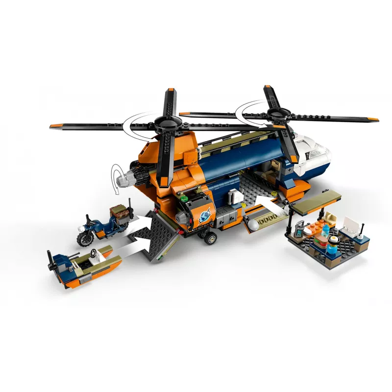 LEGO City 60437 Jungle Explorer-helikopter in basiskamp