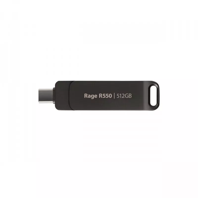 Flashdrive PATRIOT Rage R550 512GB 100 MB/S USB A+C Swivel Design (PE512GR550DSAD) Zwart