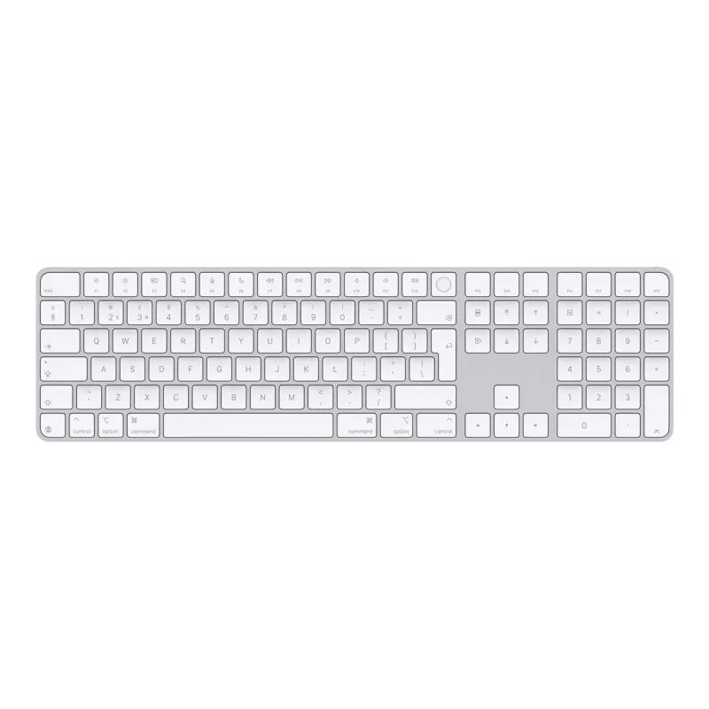 Apple Magic Keyboard met Touch ID en numeriek toetsenblok, UK English, wit (MXK73B/A)