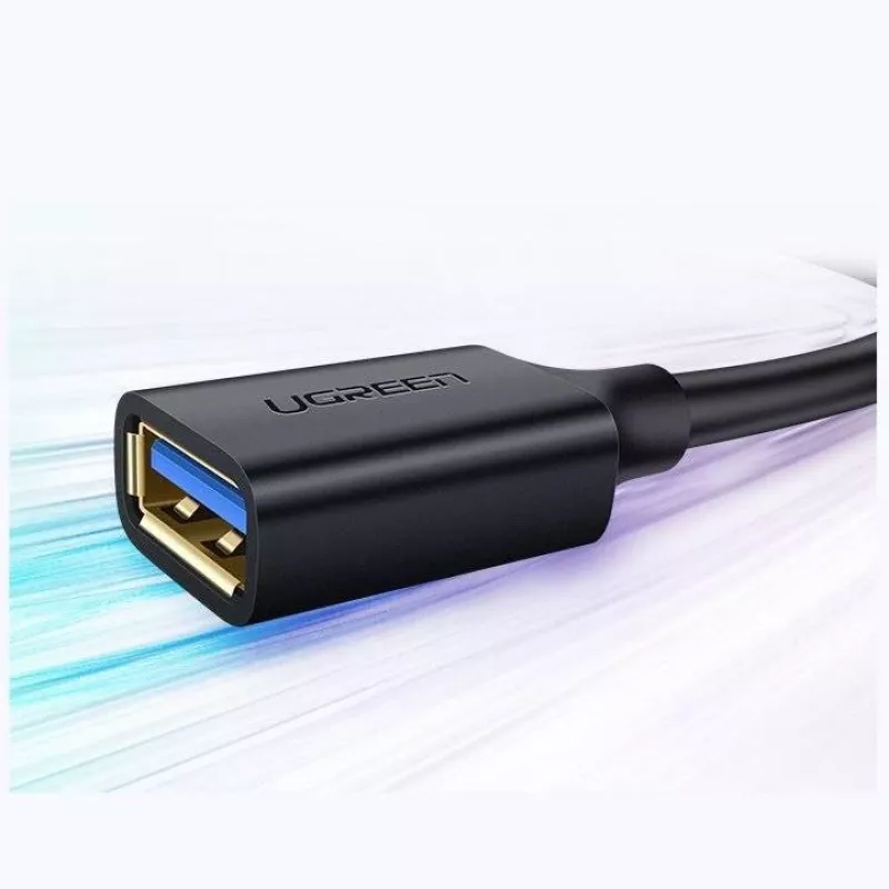 USB 3.0 verlengkabel-adapter UGREEN 10368B — USB-A bus naar USB-A stekker, 1 m, zwart
