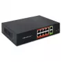 Netwerkswitch QOLTEC Fast Ethernet PoE 8xRJ45 met 2xRJ45 uplink