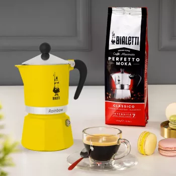 Moka pot Bialetti Rainbow zwart geel
