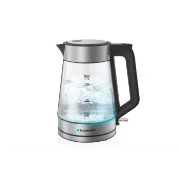 Blaupunkt EKG401 elektrische waterkoker 1,7 l 2200 W glazen behuizing, roestvrijstalen accenten, waterniveau-indicator
