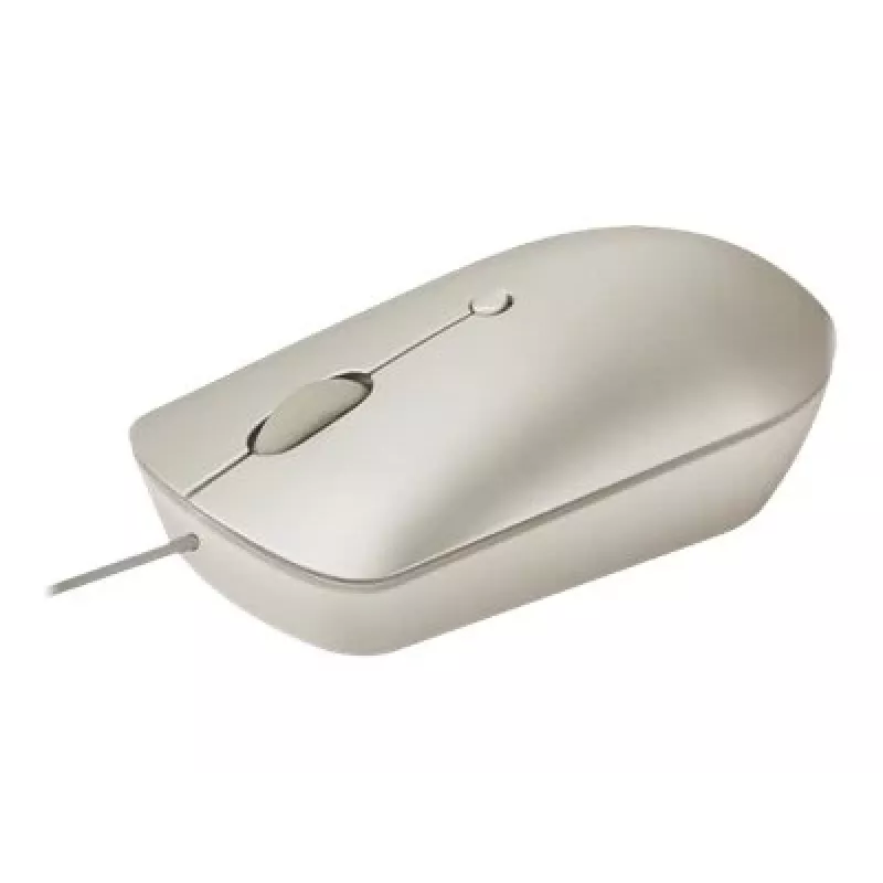 Bedrade bureaumuis Lenovo 540 dubbelhandig USB Type-C optisch 2400 DPI zand