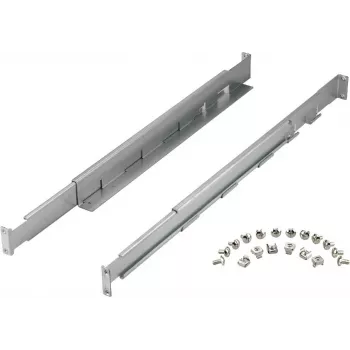 Rack-railkit PowerWalker 10120531 — zilver, breedte 550 mm, hoogte 140 mm, diepte 70 mm, ondersteunt rackdiepte 78–120 cm, gewicht 3,1 kg