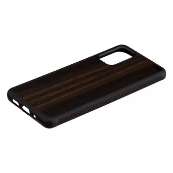 Hoesje voor Samsung Galaxy S20+ — man and wood — ebbenhout zwart