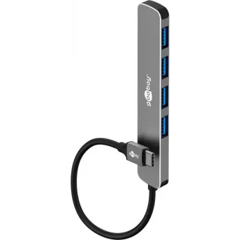 Goobay 79157 - USB-C 3.2 hub 4 poorten 5 Gbit/s 4x USB-A 3.2 - digitaal/data (79157)