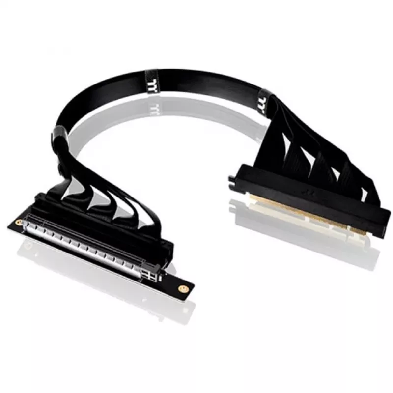Thermaltake PCI-E 4.0 dubbele 90 graden riserkabel, 40 cm, zwart